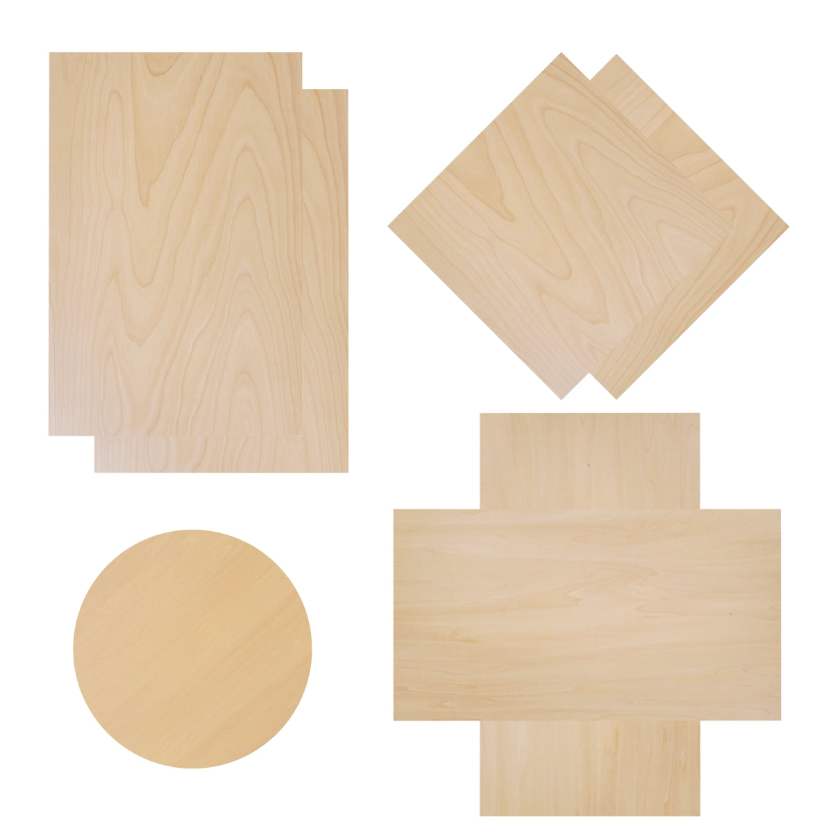 Round 1/8" Baltic Birch Plywood B/BB Grade Circle Cutouts 11.8" By TOMATO.WED